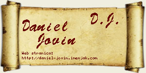 Daniel Jovin vizit kartica